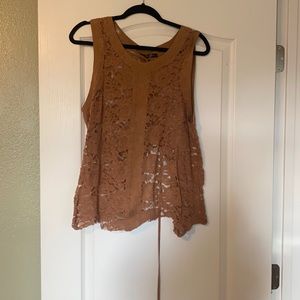 Tan Lace Blouse
